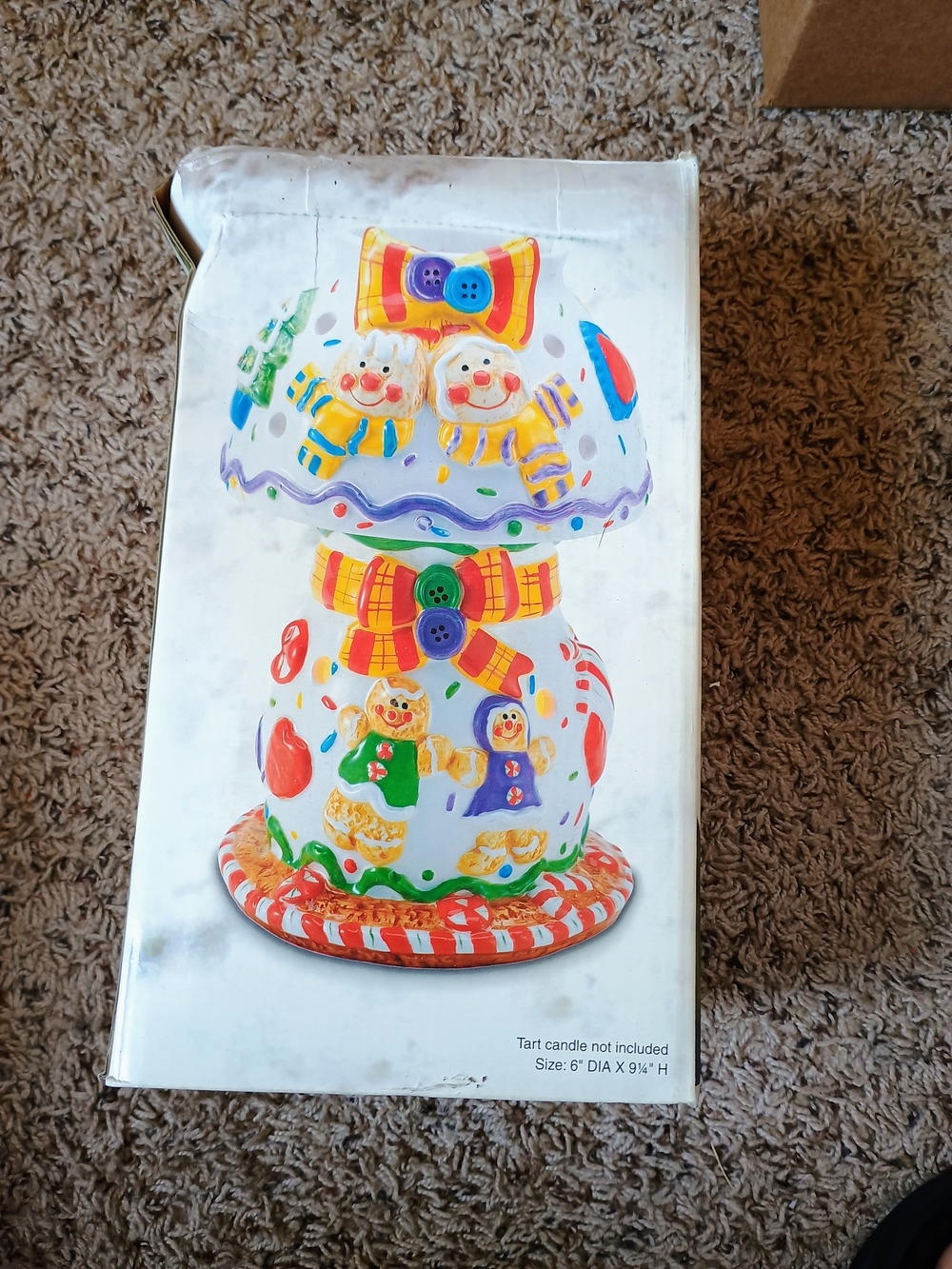 Vintage Ceramic Gingerbread Mushroom Holiday Tarte Burner Set